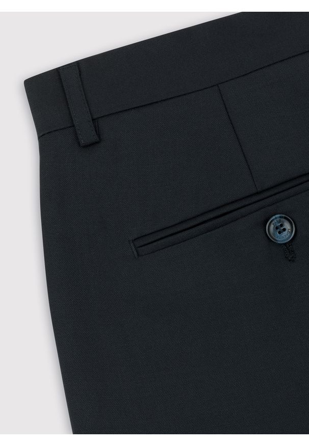 Pako Lorente - PAKO LORENTE – Czarne spodnie smokingowe. Kolor: czarny. Materiał: poliester, wełna