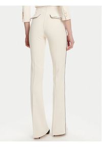 Elisabetta Franchi Spodnie materiałowe PA-084-51E2 Écru Regular Fit. Materiał: syntetyk
