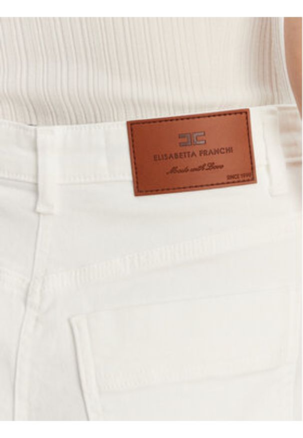 Elisabetta Franchi Jeansy PJ-87D-51E2 Biały Regular Fit. Kolor: biały