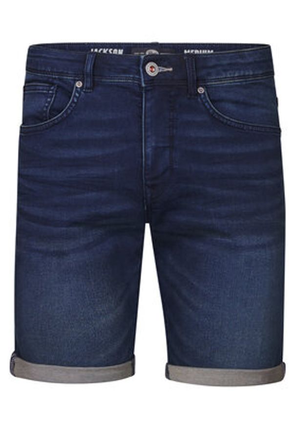 Petrol Industries Szorty jeansowe M-ROS-SHO001 Granatowy Slim Fit. Kolor: niebieski. Materiał: bawełna