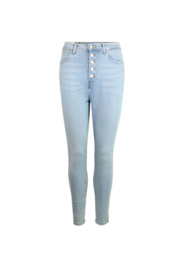 Wrangler - WRANGLER SUPER HIGH SKINNY DAMSKIE SPODNIE JEANSOWE JEANSY DŻINS TUBBLES BLUES W27WQB17K