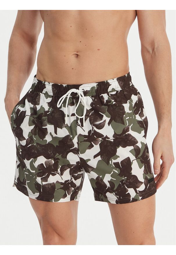 BOSS Szorty kąpielowe Pike 50561145 Zielony Regular Fit. Kolor: zielony. Materiał: syntetyk