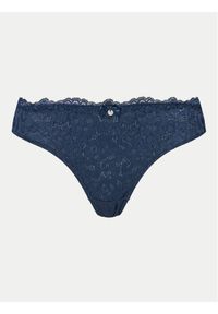 Hunkemöller Stringi Marine 206319 Granatowy. Kolor: niebieski. Materiał: syntetyk