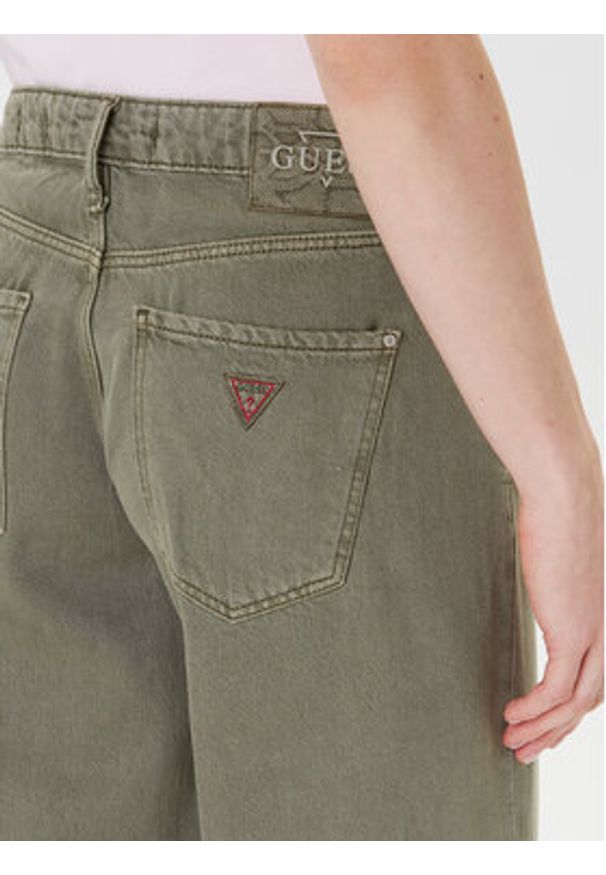 Guess Jeansy W5RA96 WFD53 Zielony Palazzo Fit. Kolor: zielony