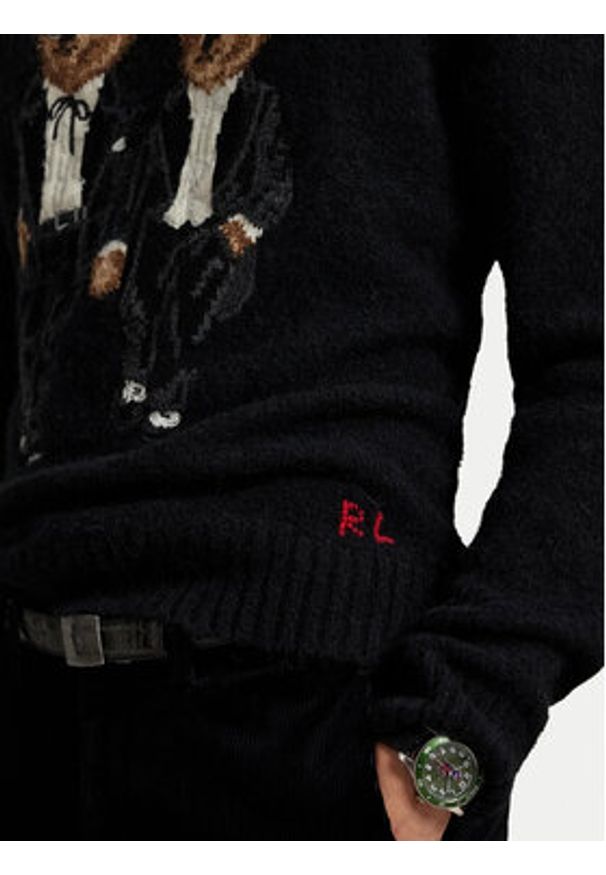 Polo Ralph Lauren Golf 710982141001 Czarny Regular Fit. Typ kołnierza: golf, polo. Kolor: czarny. Materiał: wełna