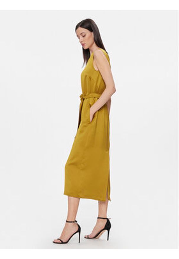 Weekend Max Mara Sukienka codzienna Baiardo 2415221021 Żółty Regular Fit. Okazja: na co dzień. Kolor: żółty. Materiał: syntetyk. Typ sukienki: proste. Styl: casual