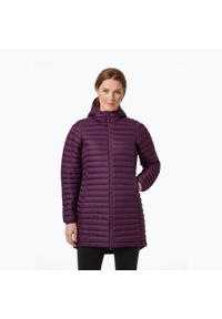 Kurtka puchowa damska Helly Hansen Sirdal Long Insulator. Kolor: fioletowy. Materiał: puch. Sport: turystyka piesza #1