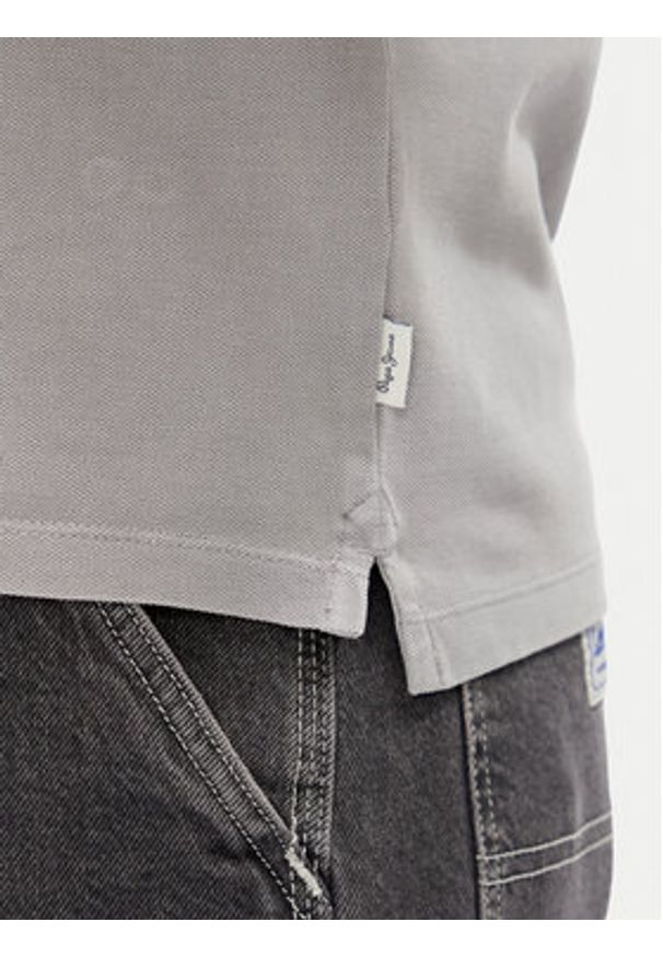 Pepe Jeans Polo New Oliver PM542099 Szary Regular Fit. Typ kołnierza: polo. Kolor: szary. Materiał: bawełna