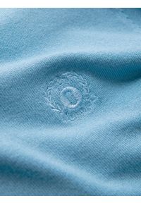 Ombre Clothing - Elegancki męski sweter BASIC V-neck z wiskozą – błękitny V21 - Rozmiar: L. Okazja: do pracy, na co dzień. Typ kołnierza: dekolt w serek. Kolor: niebieski. Materiał: wiskoza. Wzór: haft. Styl: elegancki #7