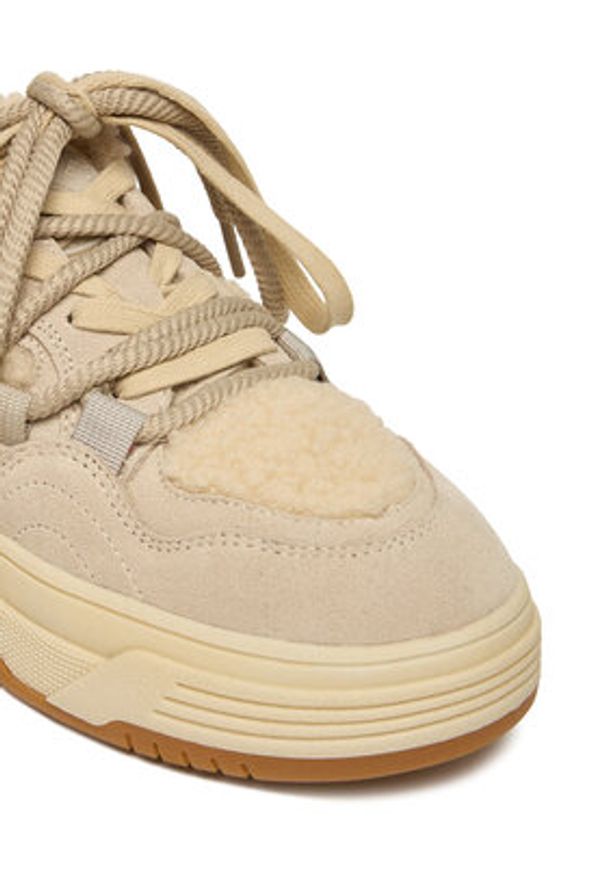 Steve Madden Sneakersy Boomer-F SM11003865 Beżowy. Kolor: beżowy. Materiał: skóra, zamsz