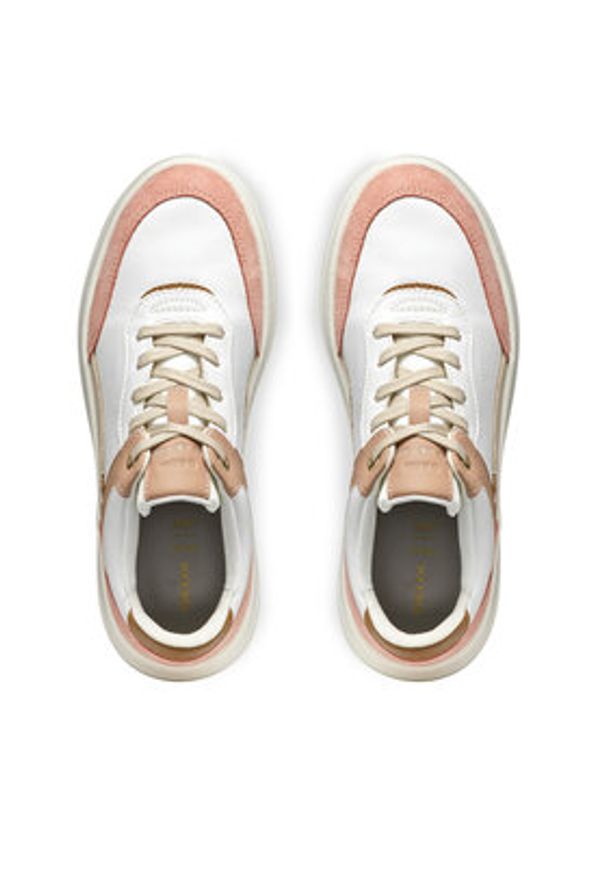 Geox Sneakersy D Spherica Ecub-3 D46WTB 05422 C1Z5Q Biały. Kolor: biały. Materiał: skóra