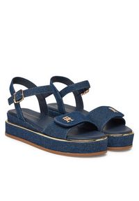 TOMMY HILFIGER - Tommy Hilfiger Sandały T3A2-33788-1828 S Granatowy. Kolor: niebieski. Materiał: materiał #3