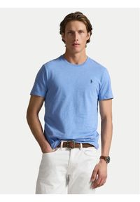 Polo Ralph Lauren T-Shirt 710671438441 Niebieski Custom Slim Fit. Typ kołnierza: polo. Kolor: niebieski. Materiał: bawełna #1