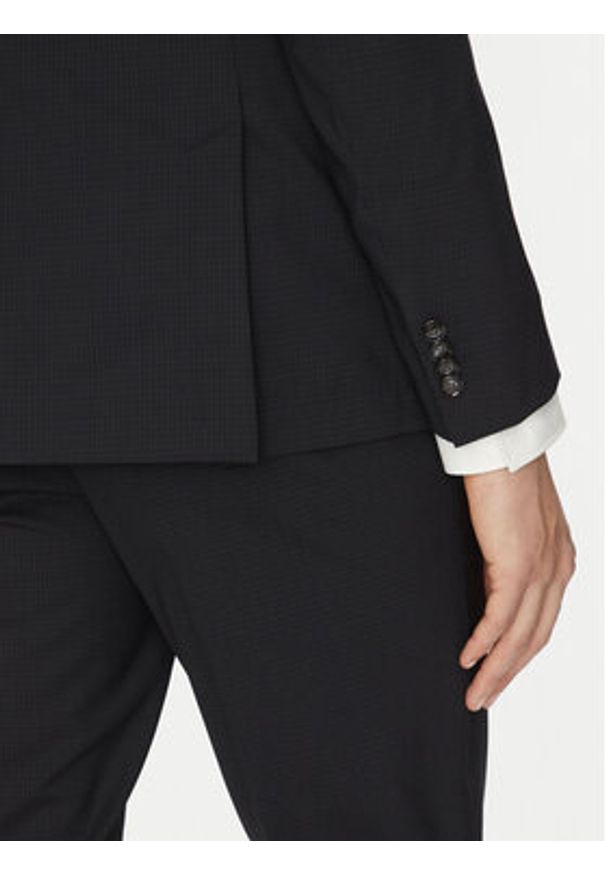 BOSS Garnitur C-Huge 50540579 Granatowy Slim Fit. Kolor: niebieski. Materiał: wełna