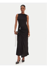 Hugo - HUGO Sukienka wieczorowa Nastasiel 50554034 Czarny Slim Fit. Kolor: czarny. Materiał: wiskoza. Styl: wizytowy #3