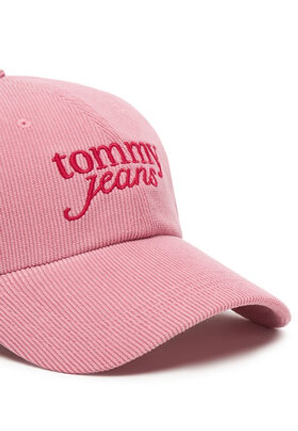 Tommy Jeans Czapka z daszkiem Script AW0AW17908 Różowy. Kolor: różowy. Materiał: poliester