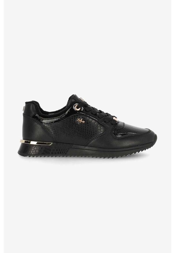 MEXX - Mexx sneakersy Fleur kolor czarny MXK047103W. Nosek buta: okrągły. Zapięcie: sznurówki. Kolor: czarny. Materiał: guma