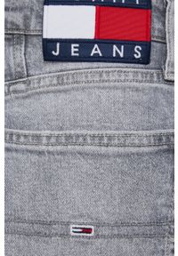 Tommy Jeans Jeansy CE681 damskie high waist. Stan: podwyższony. Kolor: szary