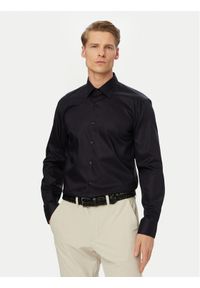 BOSS Koszula H-Hank 50560704 Granatowy Slim Fit. Kolor: niebieski. Materiał: bawełna #1
