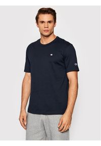 Champion T-Shirt Crewneck 216545 Granatowy Regular Fit. Kolor: niebieski. Materiał: bawełna
