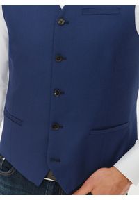 Pako Lorente - PAKO LORENTE – Granatowa męska elegancka kamizelka. Okazja: na wesele, na ślub cywilny. Kolor: niebieski. Materiał: wiskoza, poliester. Styl: elegancki #5