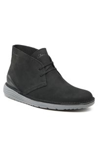 Trzewiki Clarks Brahnz Mid 261691127 Black Nubuck. Kolor: czarny. Materiał: nubuk, skóra #1