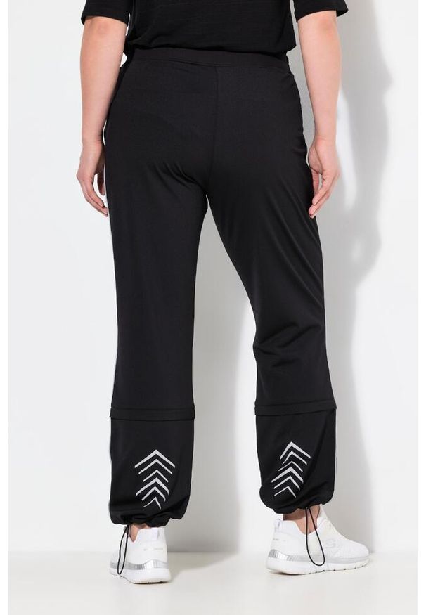 ULLA POPKEN - Damskie Spodnie funkcyjne hydrofobowy powerstretch gumka w pasie. Kolekcja: plus size. Kolor: czarny. Materiał: elastan, poliester, materiał. Długość: długie