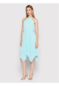Rinascimento Sukienka koktajlowa CFC0109265003 Niebieski Regular Fit. Kolor: niebieski. Materiał: syntetyk. Styl: wizytowy