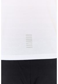 EA7 Emporio Armani - EA7 Biały t-shirt męski z małym szarym logo, Rozmiar M. Kolor: biały #5