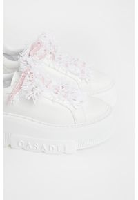 Casadei - Sneakersy damskie skórzane CASADEI. Materiał: skóra #4