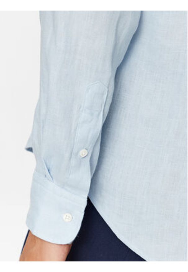 Polo Ralph Lauren Koszula 211920516003 Niebieski Relaxed Fit. Typ kołnierza: polo. Kolor: niebieski. Materiał: len