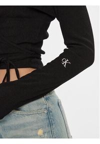 Calvin Klein Jeans Bluzka J20J222559 Czarny Slim Fit. Kolor: czarny. Materiał: syntetyk #5