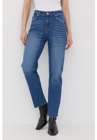 The Kooples jeansy damskie high waist. Stan: podwyższony. Kolor: niebieski