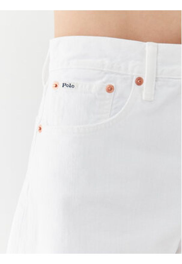 Polo Ralph Lauren Szorty jeansowe 211903421001 Biały Regular Fit. Kolor: biały. Materiał: bawełna, jeans