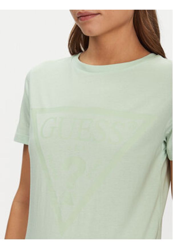 Guess T-Shirt V2YI07 K8HM0 Zielony Regular Fit. Kolor: zielony. Materiał: bawełna