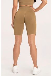 GYM GLAMOUR - Bikery fitness damskie Gym Glamour push up 2.0. Kolor: brązowy. Sport: fitness