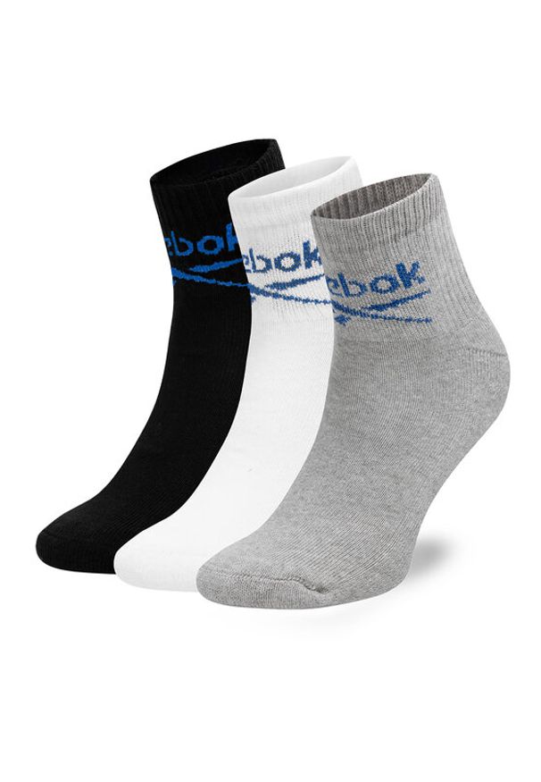 Reebok Zestaw 3 par wysokich skarpet unisex R0255-SS24 (3-pack) Kolorowy. Materiał: bawełna. Wzór: kolorowy