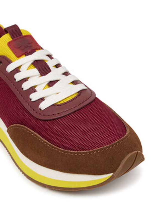 Weekend Max Mara Sneakersy 2615761054650 Bordowy. Kolor: czerwony. Materiał: skóra