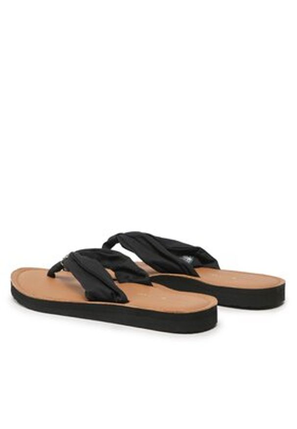 TOMMY HILFIGER - Tommy Hilfiger Japonki Th Elevated Beach Sandal FW0FW06985 Czarny. Kolor: czarny. Materiał: materiał