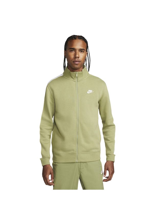 Kurtka Nike Sportswear Club, Mężczyźni. Kolor: zielony. Materiał: poliester, materiał. Sport: bieganie