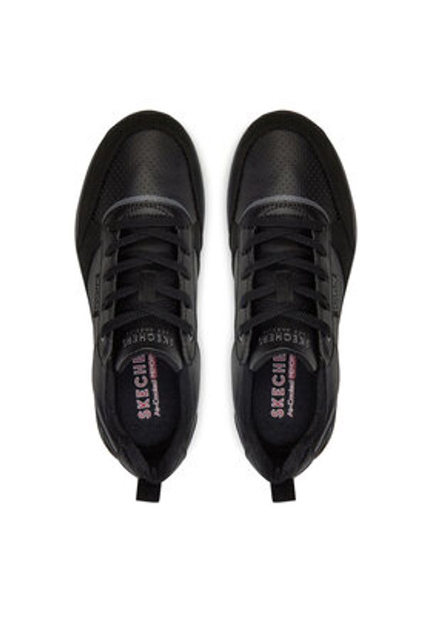 skechers - Skechers Sneakersy Subtle Spots 155616/BBK Czarny. Kolor: czarny. Materiał: skóra