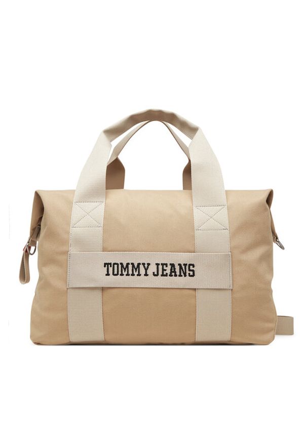 Tommy Jeans Torba Retro Cool Duffle AM0AM13325 Beżowy. Kolor: beżowy. Materiał: materiał. Styl: retro