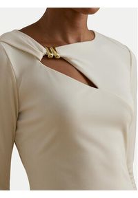 Lauren Ralph Lauren - LAUREN RALPH LAUREN Sukienka wieczorowa 253P03589002 Écru Slim Fit. Materiał: syntetyk. Styl: wizytowy #5