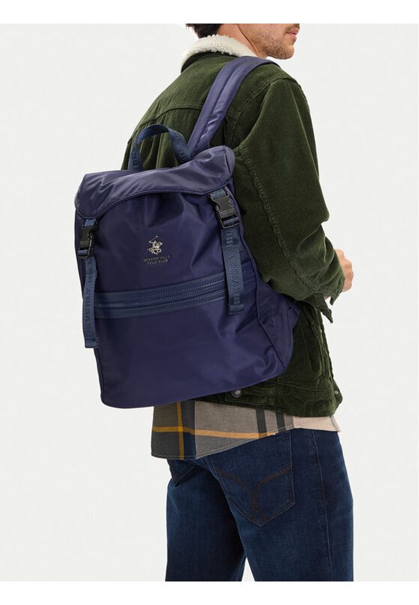 Beverly Hills Polo Club Plecak C-BHPC-B-006-08 Granatowy. Kolor: niebieski. Materiał: poliester