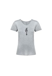 Ochnik - Szary T-shirt damski z wilgą. Kolor: szary. Materiał: wiskoza #3