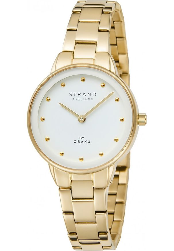 Zegarek Strand Zegarek damski Strand S750LXGWSG złoty. Kolor: złoty