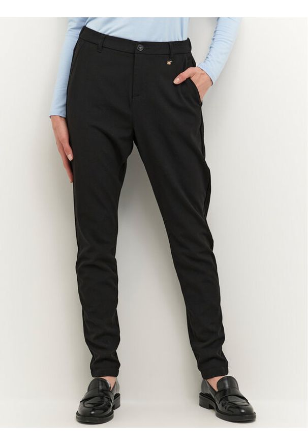 Culture Spodnie materiałowe Vicky 50106074 Czarny Relaxed Fit. Kolor: czarny. Materiał: syntetyk, materiał