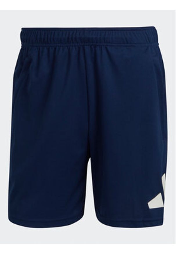 Adidas - adidas Szorty sportowe Train Essentials Logo Training Shorts IB8124 Niebieski Regular Fit. Kolor: niebieski. Materiał: syntetyk. Styl: sportowy