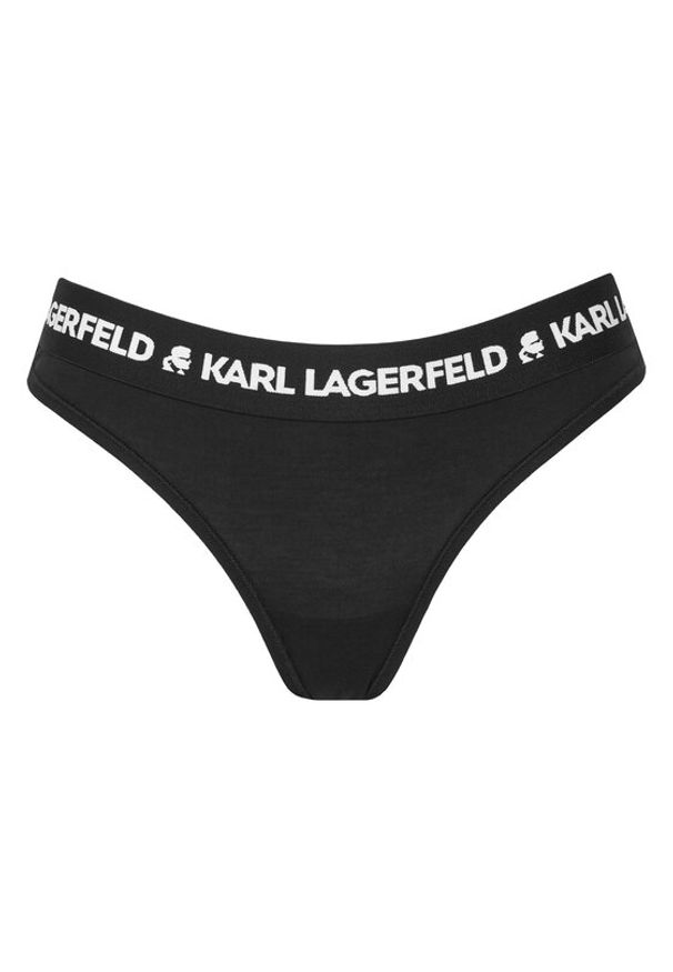 Karl Lagerfeld - KARL LAGERFELD Stringi A1W47008 Czarny. Kolor: czarny. Materiał: lyocell