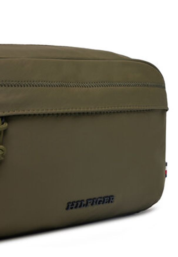 TOMMY HILFIGER - Tommy Hilfiger Saszetka Th Colour Ew Reporter AM0AM13219 Zielony. Kolor: zielony. Materiał: skóra